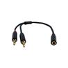 Adaptateur audio ICAN 1 prise jack femelle 3,5 mm vers 2 prises jack mâles 3,5 mm(Open Box)