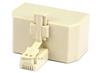 Adaptateur Monoprice 6P4C T, 1x mâle à 3x femelle