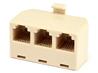 Adaptateur Monoprice 6P4C T, 1x mâle à 3x femelle