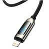 Baseus Display Fast Charging Data Cable Type-C to IP 20W 1m Black