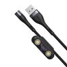 Baseus Zinc Magnetic Safe Fast Charging Data Cable USB to Micro USB + Lightning + USB C, 5A 1m Gray+Black(Open Box)