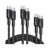 Choetech USB 2.0 Type-C Male to Type-C Male Cable, 3 Pack