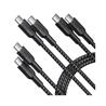 Choetech USB 2.0 Type-C Male to Type-C Male Cable, 3 Pack