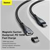 Baseus Zinc Magnetic Safe Fast Charging Data Cable Type-C to Type-C 100W, 1.5m, Black