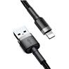 Baseus cafule Cable USB A to Lightning, 2A, 3m, Gray+Black