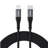 Choetech USB C To Lightning Cable [2m/6.6ft Apple MFi Certified] Premium Nylon Braided