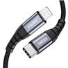 Choetech USB C To Lightning Cable [2m/6.6ft Apple MFi Certified] Premium Nylon Braided