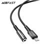 ACEFAST MFI Lightning to 3.5mm aluminum alloy headphones adapter, Black, 0.6ft