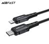 ACEFAST MFI 1.8 Meter USB Type-C to Lightning Cable, aluminum alloy, Bradied, Black