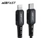 ACEFAST MFI 1.8 Meter USB Type-C to Lightning Cable, aluminum alloy, Bradied, Black
