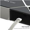iCAN PCIe5.0 4x8Pin to 12VHPWR (16Pin) PSU Extension - 40cm, White