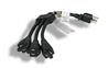Micro connecteurs 36 pouces 1 à 3 répartiteur de cordon d'alimentation robuste 14 AWG (NEMA 5-15P à NEMA 5-15R x 3)
