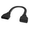 Adaptateur interne iCAN USB 3.2 Gen 2 (USB 3.1) 20 broches mâle vers femelle 10 Gbit/s pour ports PC USB-A, type droit, 24 c...
