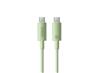 Câble de charge rapide Baseus Habitat Series USB Type-C vers Type-C 100W, 2 m (6,6 pi), Vert Naturel