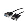 StarTech (MXT1002MBK) - Câble série DB9 RS232 noir en liaison directe - M/F - 6,6 pi / 2 m (Noir)