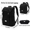 KINGSLONG - Sac à dos en polyester de 15,6 po, noir
