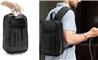 KINGSLONG 11" Waterproof Shoulder Backpack, USB Charging Port, Black