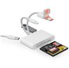 iCAN TC173 5 in 1 SD/TF/CF Card Reader with Lightning / USB-A / USB-C Interface(Open Box)