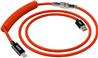 iCAN Type-A Male to Type-C Male Keyboard Cable, Orange, 5ft