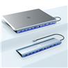 iCAN 12-in-1 USB-C 3.1 Dual 4K HDMI Docking Station with LED Light