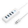 Orico Hub USB 3.0 à 4 ports avec câble de 1,64 pi, entrée USB-C