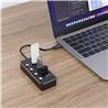 iCAN Concentrateur USB 3.0 4 ports, Interrupteurs d'alimentation