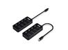 iCAN Concentrateur USB 3.0 4 ports, Interrupteurs d'alimentation