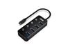 iCAN Concentrateur USB 3.0 4 ports, Interrupteurs d'alimentation