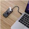 iCAN Concentrateur USB 3.0 4 ports, Interrupteurs d'alimentation