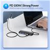 ORICO Hub USB-C 4 ports 100 W avec câble de 1,64 pi