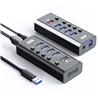 iCAN Hub USB 3.0 à 5 ports, câble de 1 m et adaptateur secteur 24 W