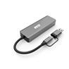 iCAN Hub Ethernet USB 3.0 4-en-1 avec deux connecteurs USB-A/C