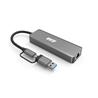 iCAN Hub Ethernet USB 3.0 4-en-1 avec deux connecteurs USB-A/C