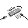 iCAN Hub Ethernet USB 3.0 4-en-1 avec deux connecteurs USB-A/C