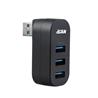 iCAN 3-Port USB 3.0 Rotatable 180 Degree Mini Data Hub(Open Box)