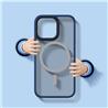Benks Magnetic Mist Hybrid PC+TPU Case for iPhone14 6.1, Blue