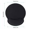 iCAN Mouse Pad with Wrist Rest, Non-slip Rubber Base, Black(Open Box)