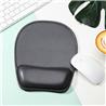 iCAN Leather Mousepad w/ Wrist Rest, Memory Foam, Black