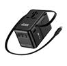 iCAN 70W 4-Port retractable cable Universal Travel Adapter