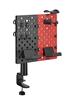ICAN 2-Piece Desk Mounted Rotating Pegboard, Black & Red