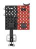 ICAN 2-Piece Desk Mounted Rotating Pegboard, Black & Red