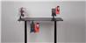 ICAN 2-Piece Desk Mounted Rotating Pegboard, Black & Red