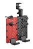 ICAN 2-Piece Desk Mounted Rotating Pegboard, Black & Red