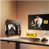 ICAN Clamp-On Desk Pegboard with LED Lighting & Accessories, Black