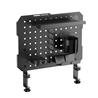 ICAN Clamp-On Desk Pegboard with LED Lighting & Accessories, Black