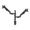 ICAN Pole Mounted Gas Spring Dual Monitor Arm, fits 17"-32"