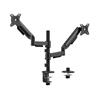 ICAN Pole Mounted Gas Spring Dual Monitor Arm, fits 17"-32"