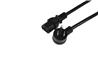 iCAN 45 Degree Angled External Computer Power Cable, Cord 18AWG, 6FT, Black