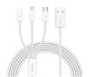 Baseus "Superior Series" Fast Charging Data Cable USB to M+L+C 3.5A ,1.5m (5ft), White