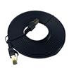 iCAN CAT7 Shielded Flat Ethernet Cable, 10Gbps, STP, 15FT, Black